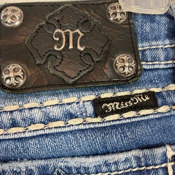 Miss Me Jorts with Blinged Out Pockets - Picture 6 of 13
